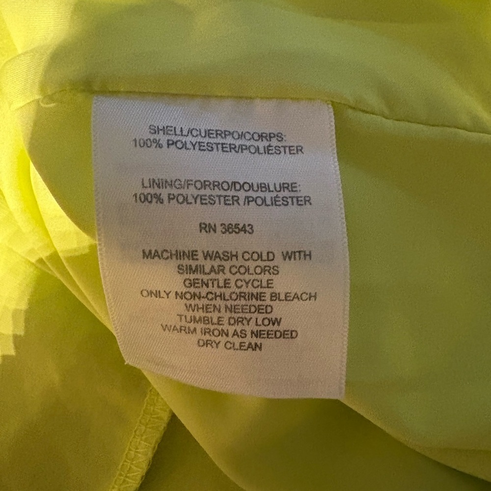 CALVIN KLIEN lemon yellow maxi slip dress in Sz S - Picture 7 of 8